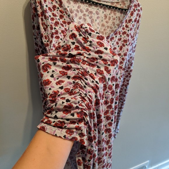 Motherhood Maternity Red Floral Tunic Top - Picture 7 of 8
